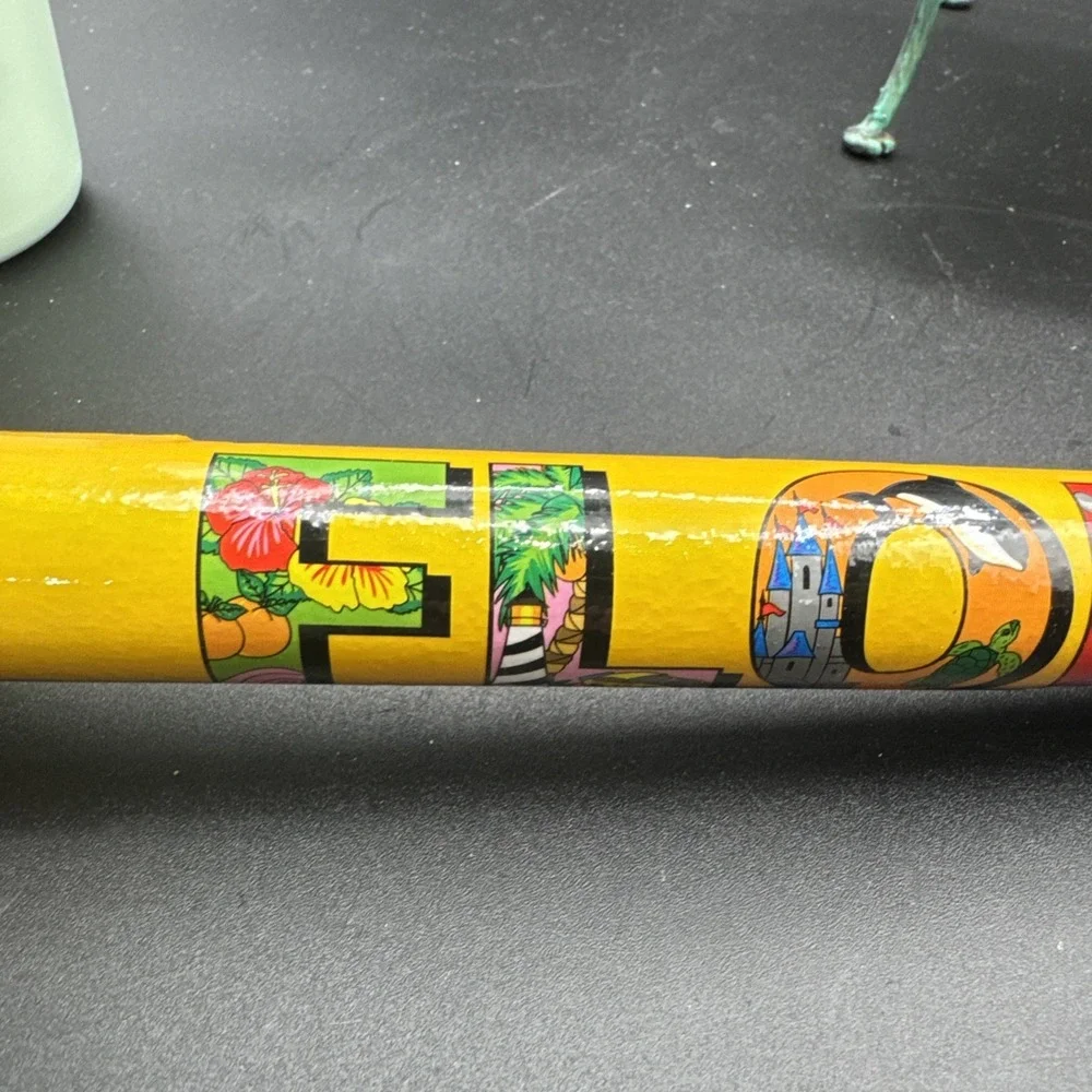 Vintage Jumbo Florida Graphic Pencil With Eraser NWT 2005 Sunshine State